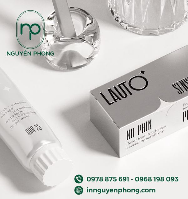 In ép chìm logo thương hiệu mỹ phẩm